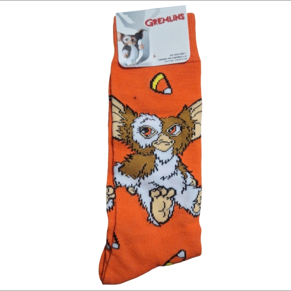 B5G50% Gremlins Halloween Gizmo Orange Socks